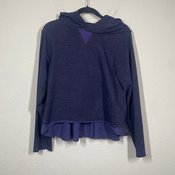 Lululemon Size 8 Pull Me Over Hoodie Purple Cotton Blend Long Sleeves Stretch - Picture 1 of 8